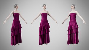 Dress 39 Plum Velvet With Design