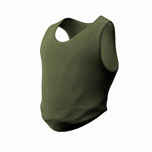 man s army vest 3d model