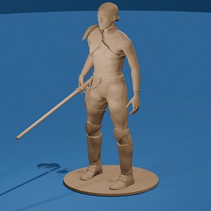 Stylized Male Space Force Warrior