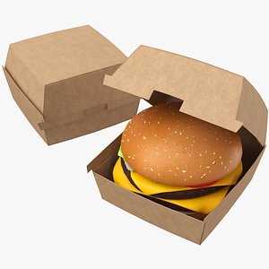 3D real burger model