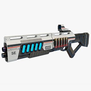 3D Sci Fi Shotgun