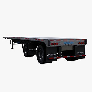 3D Wabash Flatbed Combo 48FT Spread Axle