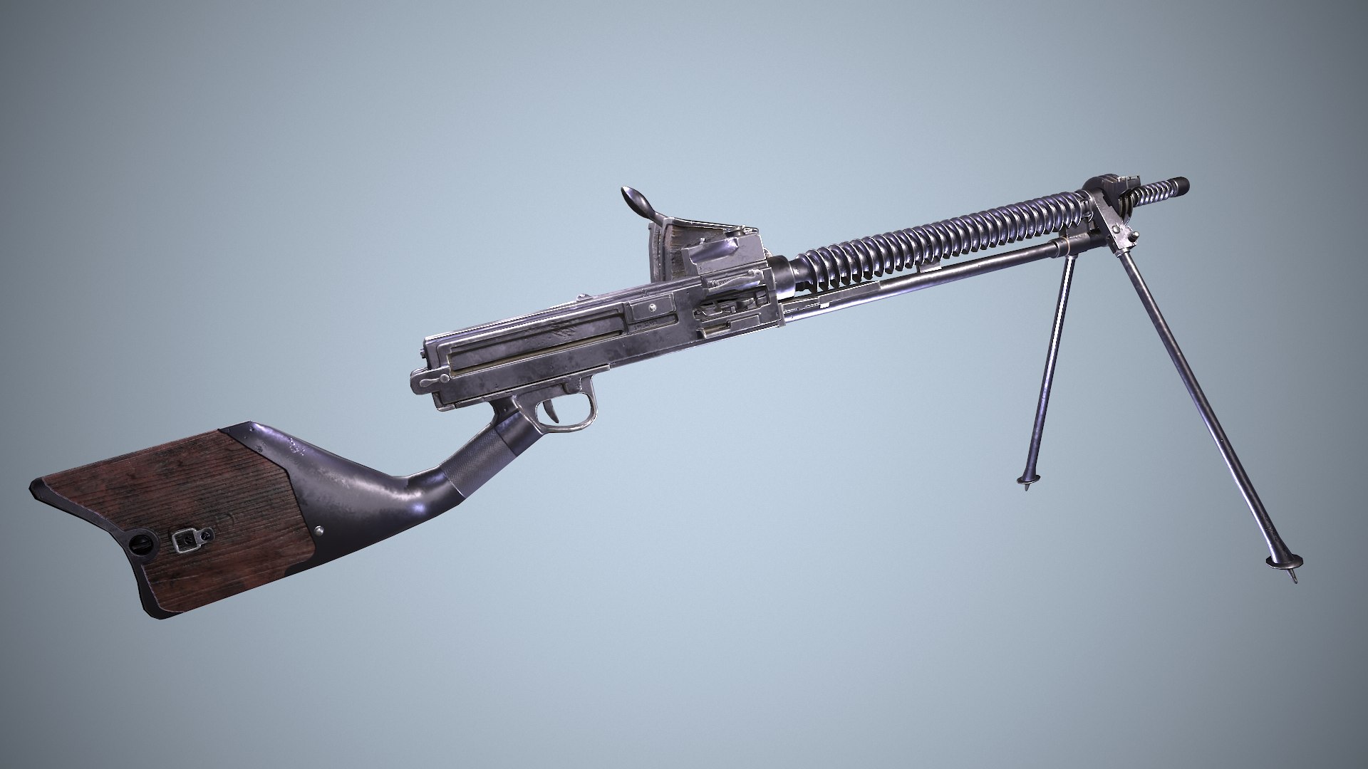 3D Type 11 Japanese Light Machine Gun Model - TurboSquid 1900188