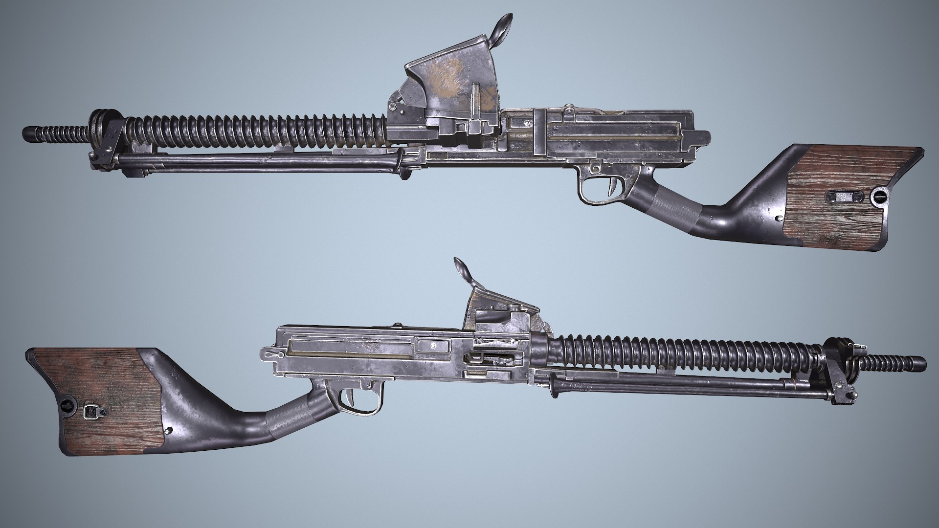 3D Type 11 Japanese Light Machine Gun Model - TurboSquid 1900188