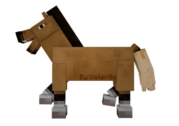 Cavalo Minecraft Modelo 3D - TurboSquid 1842572