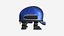 Robô Turtleback J10 Azul - Design de Personagem de Ficção Científica