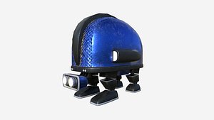 3D Turtleback Robot J10 Blue - SciFi Character Design model