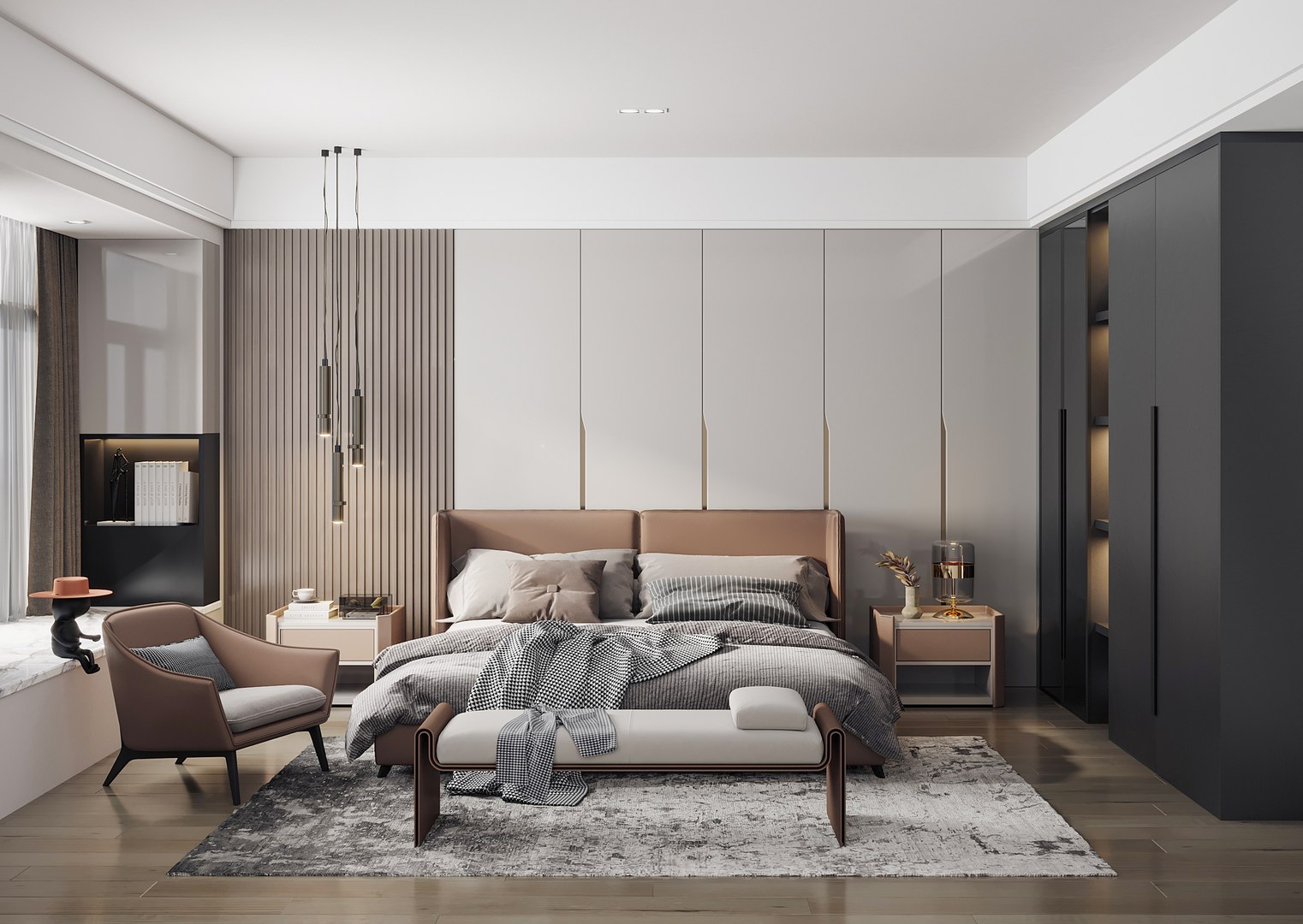 Modern bedroom 3D model - TurboSquid 1827100