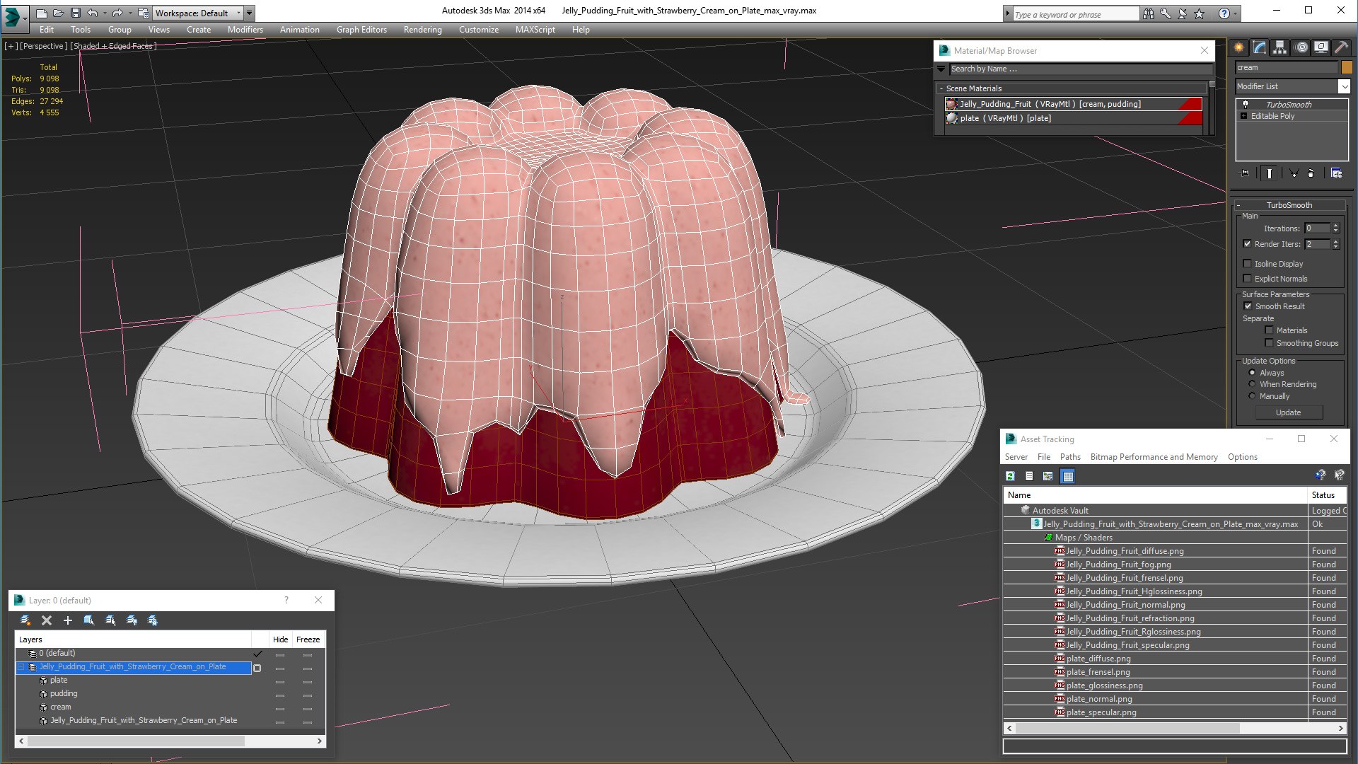 Jelly Pudding Fruit with Strawberry Cream on Plate 3D model https://p.turbosquid.com/ts-thumb/wY/Zlb3cp/5p/jellypuddingfruitwithstrawberrycreamonplatemb3dmodel024/jpg/1621396593/1920x1080/fit_q87/ef5f3fcd501038b8ffde257ade563cb6475b8d2f/jellypuddingfruitwithstrawberrycreamonplatemb3dmodel024.jpg