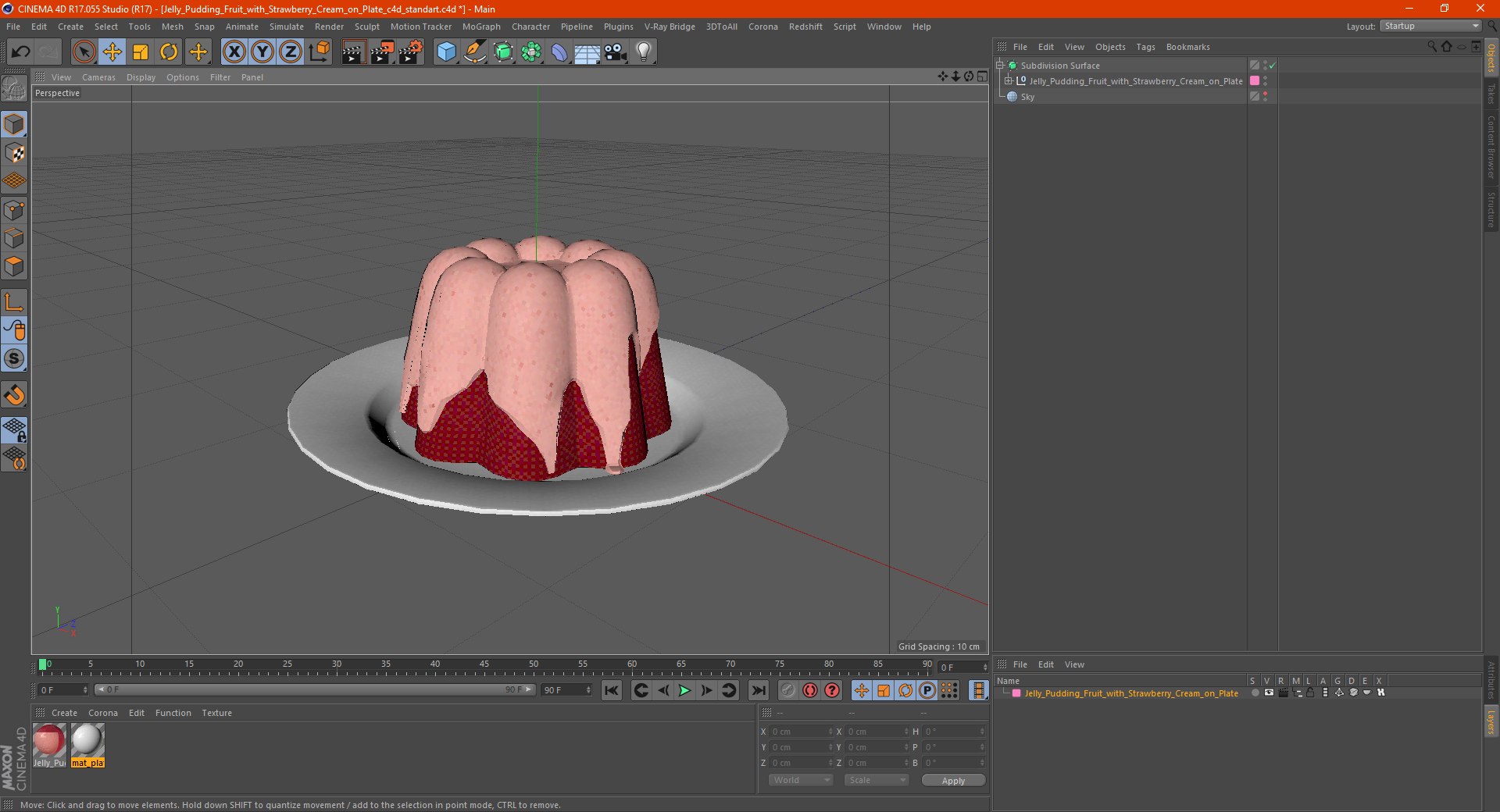 Jelly Pudding Fruit with Strawberry Cream on Plate 3D model https://p.turbosquid.com/ts-thumb/wY/Zlb3cp/kO/jellypuddingfruitwithstrawberrycreamonplatemb3dmodel025/jpg/1621396602/1920x1080/fit_q87/4c3ba4fcfaef76b3063e0c947123eeb138b714d1/jellypuddingfruitwithstrawberrycreamonplatemb3dmodel025.jpg