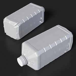 3D Plastic Pharmaceutical Container White