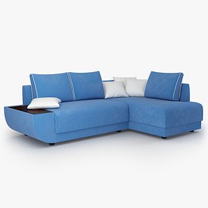 Corner Sofa Sectional L Shape Upholstered Couch With Side Table