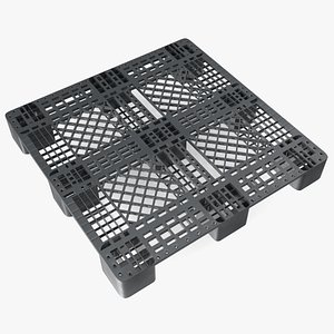 Black Non-Slip Plastic Pallet 3D