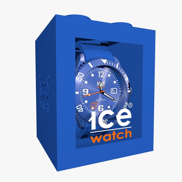 blue ice watch 3d model