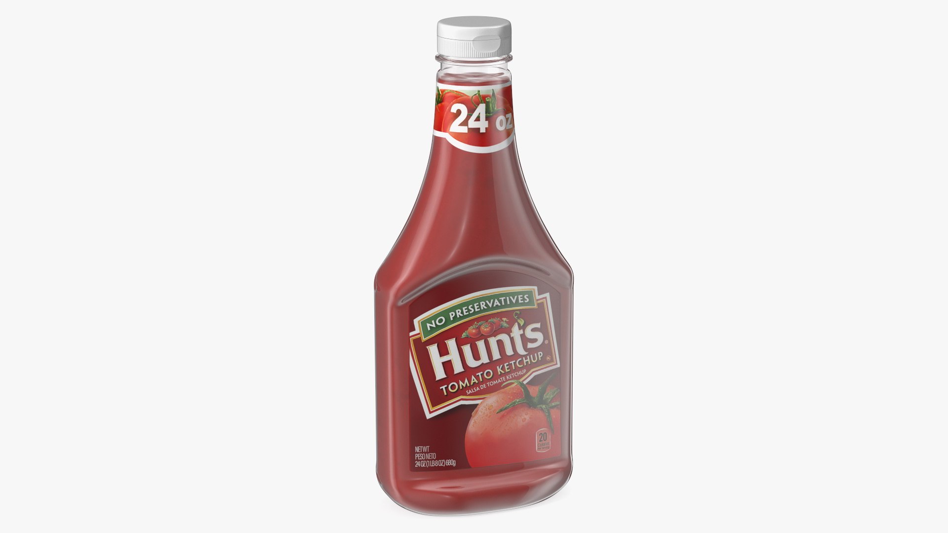 Bottle of Hunts Tomato Ketchup 3D model preview
