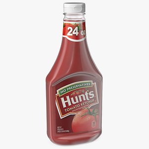 3D Bottle of Hunts Tomato Ketchup
