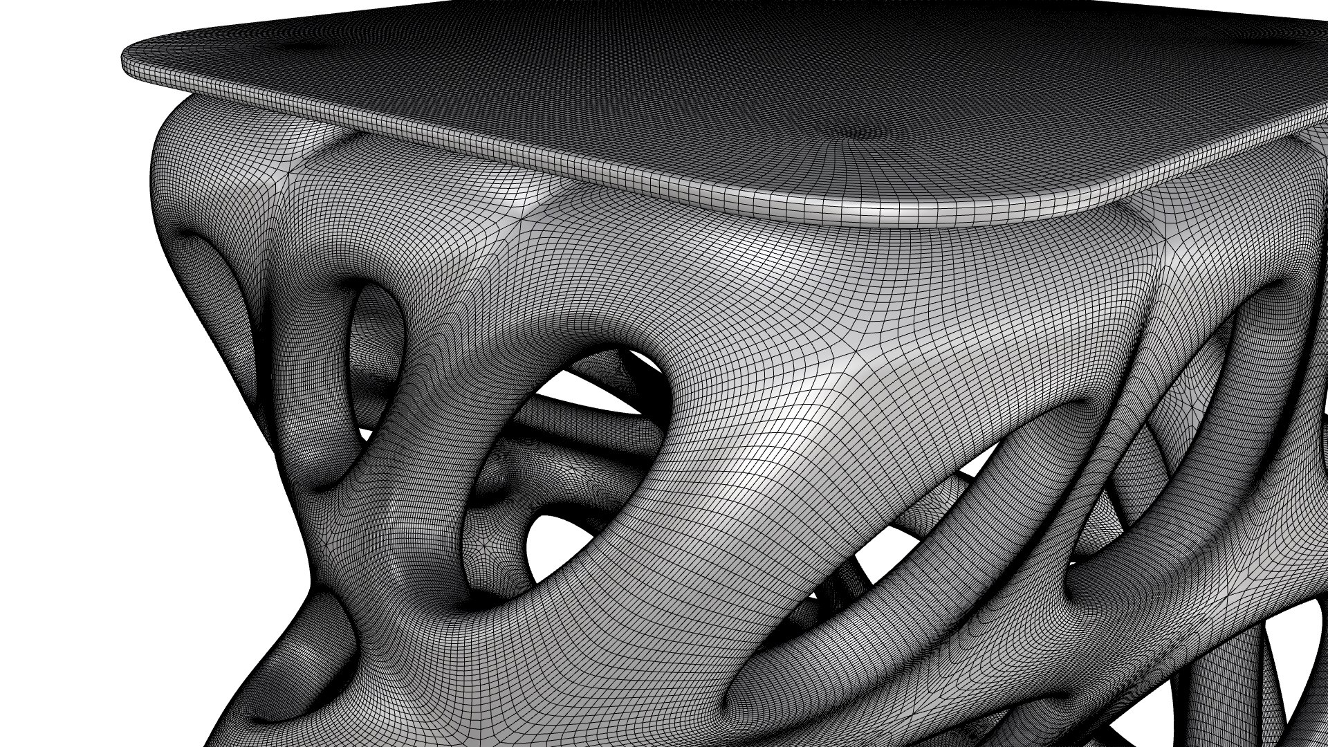 3D Three Voronoi Twisted Tables Collection Model - TurboSquid 2394581