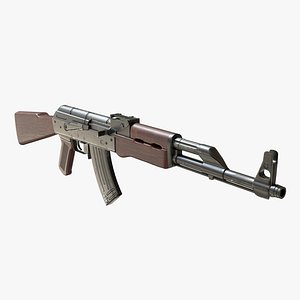 Assault Rifle AK 47 Low Poly 3D model