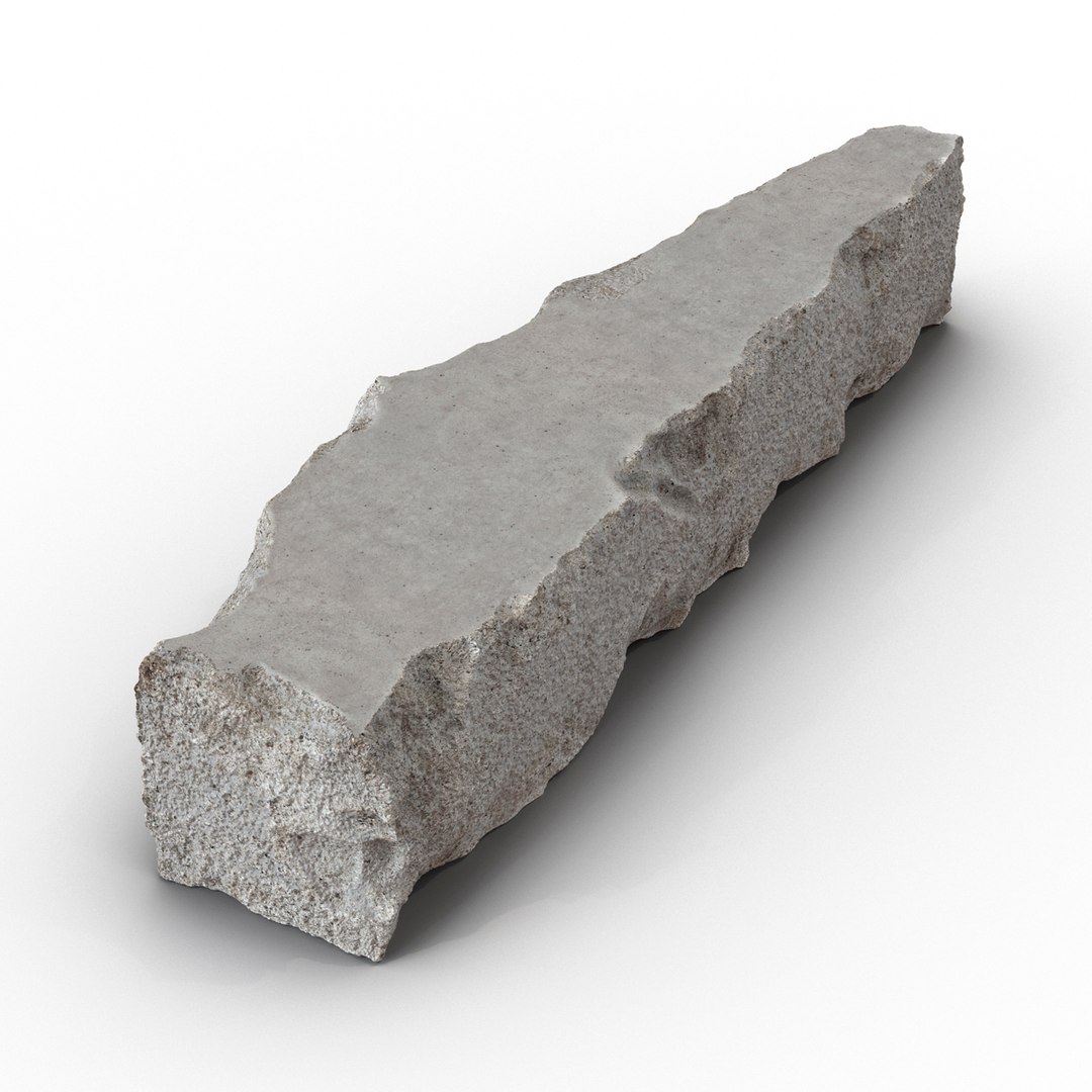 Concrete Chunk 9 3D model preview