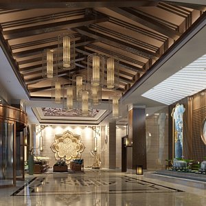 Lobby and Lounge Hall 3D model