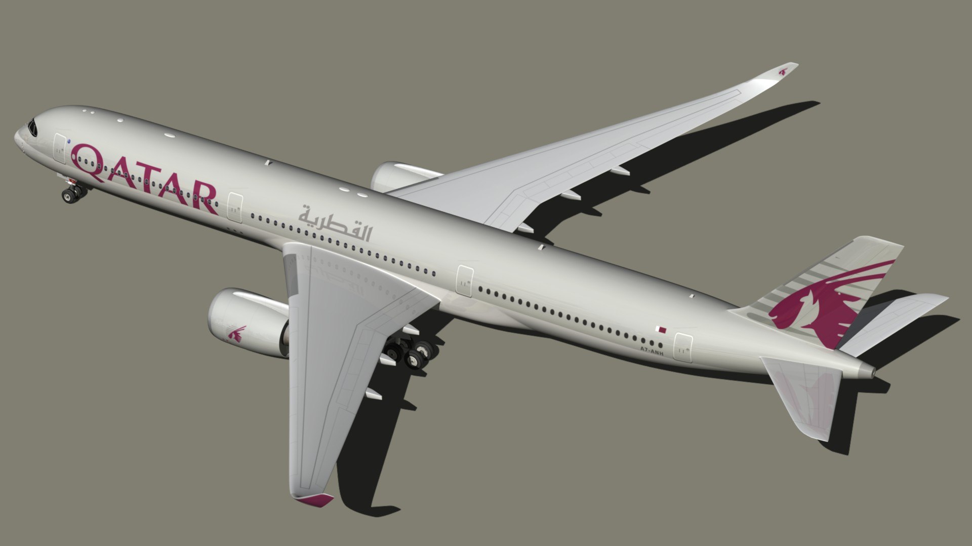 Airbus a350 qatar 3D - TurboSquid 1680964