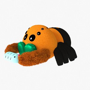 Orange Plush Spider 3D model