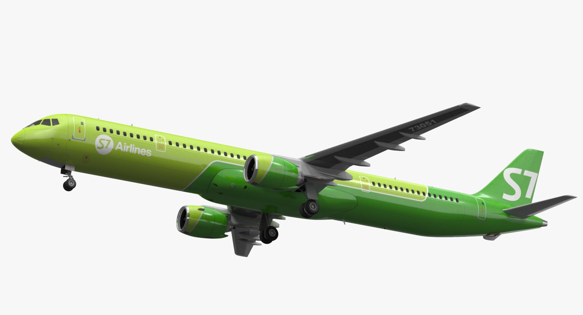 MC 21 S7 Airlines 3D Model 3D model preview