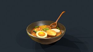 ramen soup 3D