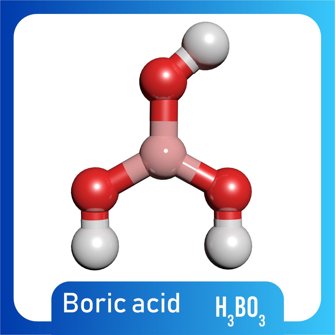 Boric acid, H3BO3