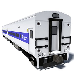 3d metro-north train wagon 2 model