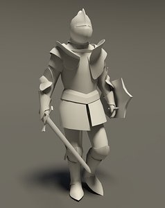 3ds max medieval knight rigged cat
