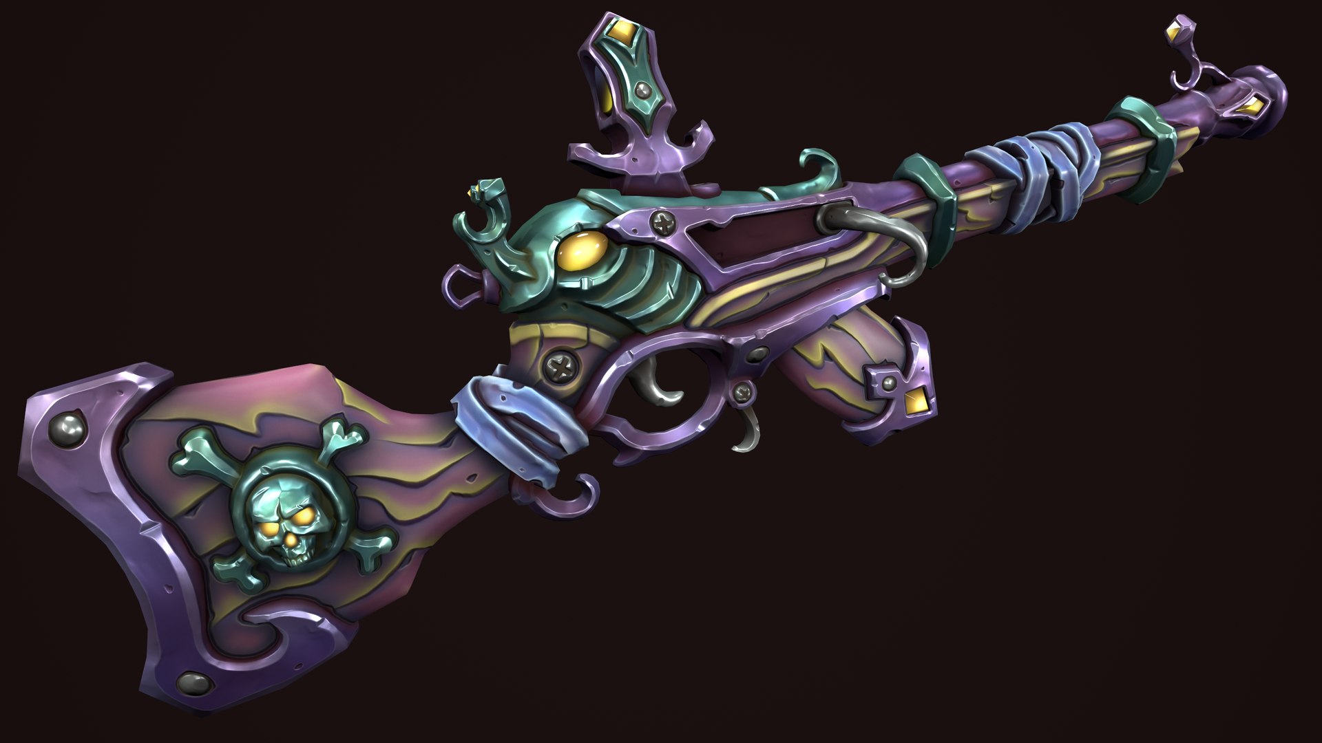 3D Pirate Assault Rifle Model - TurboSquid 2251559