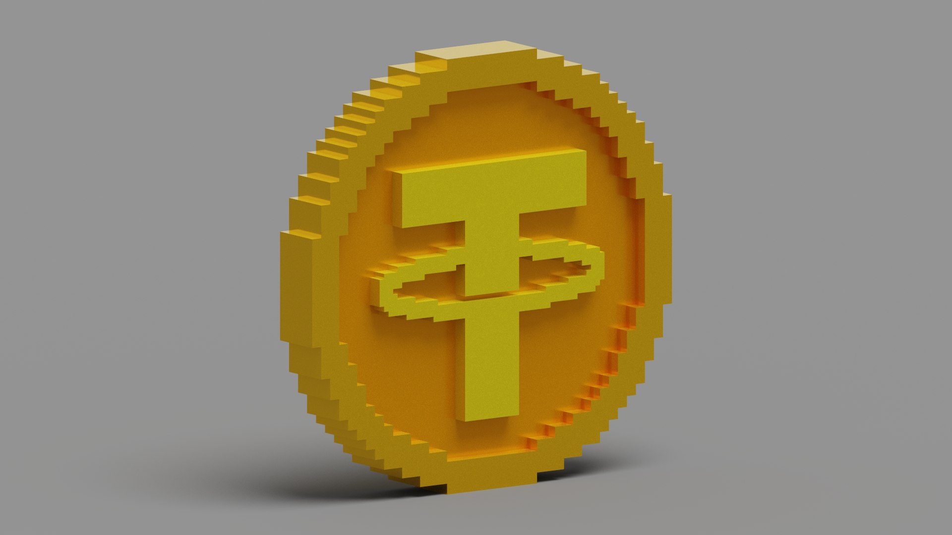 Voxel Tether Coin 3D - TurboSquid 1857609