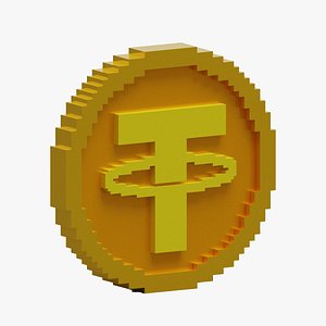 Voxel Tether Coin 3D