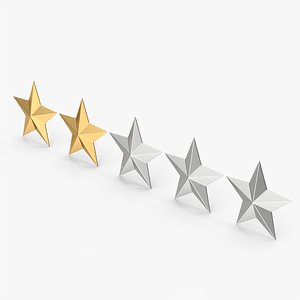 Gold Two Stars Ratings Symbol