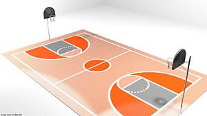 3D basketball court model