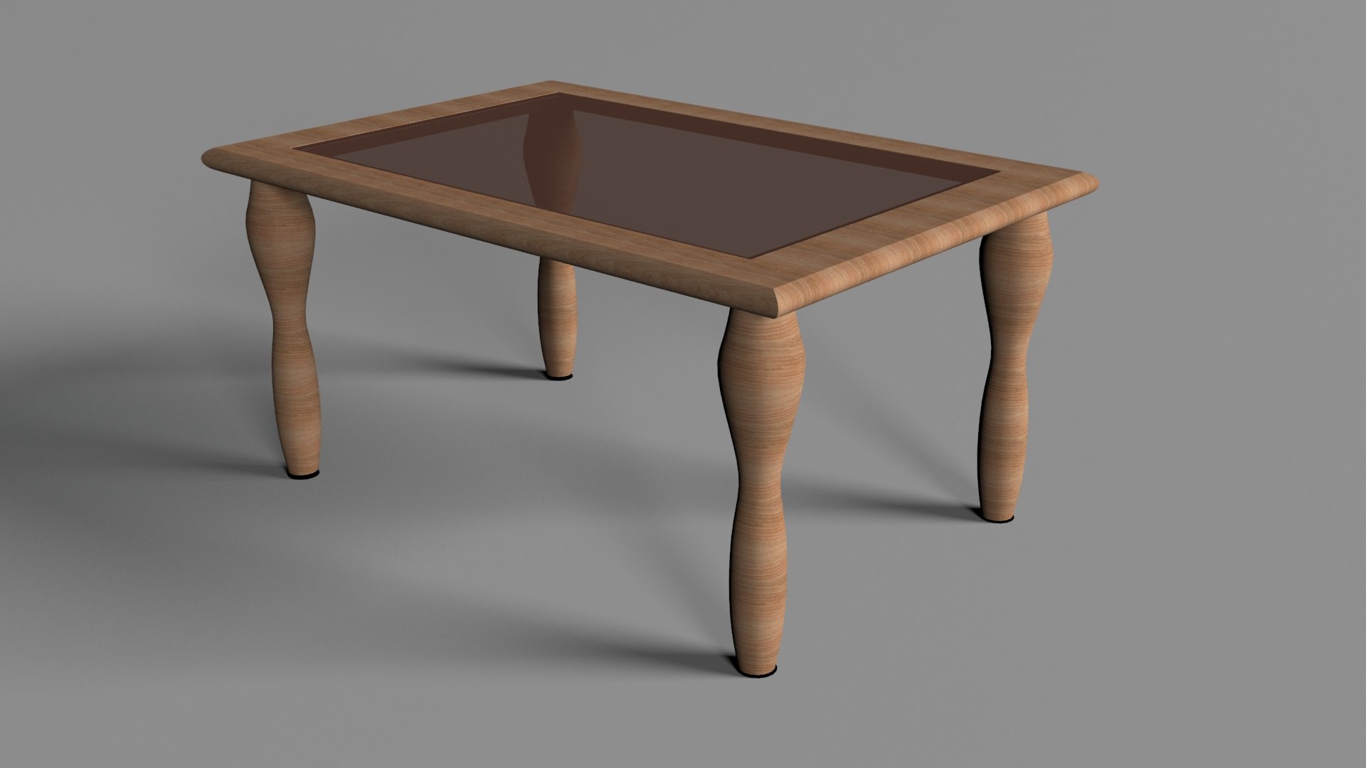 Wood Dining Table 3d 3ds
