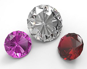 cut diamond 3D model