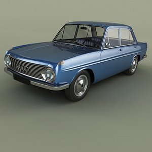 1963 dkw f102 sedan 3D model