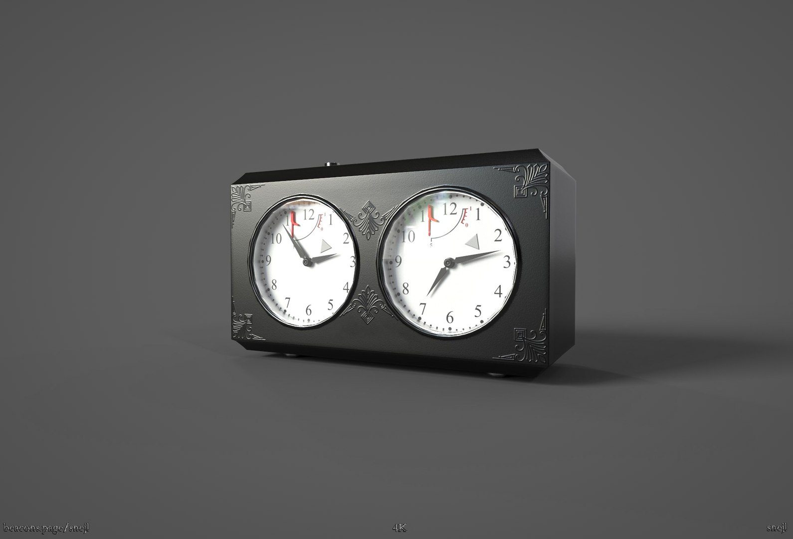 Chess Clock Game Ready Model - TurboSquid 2063878