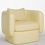 Chaise tonneau rembourrée Atla