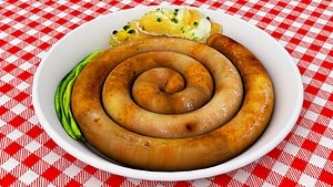 3D Cumberland Sausage