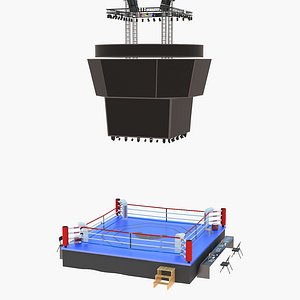 boxing ring scoreboard 3D model