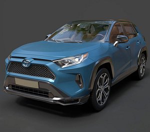 Toyota RAV4 Prime Plug-in Hybrid SUV - High-Poly 3D Model