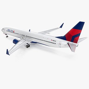 Delta Air Lines Boeing 737-900 with Interior Rigged for Maya