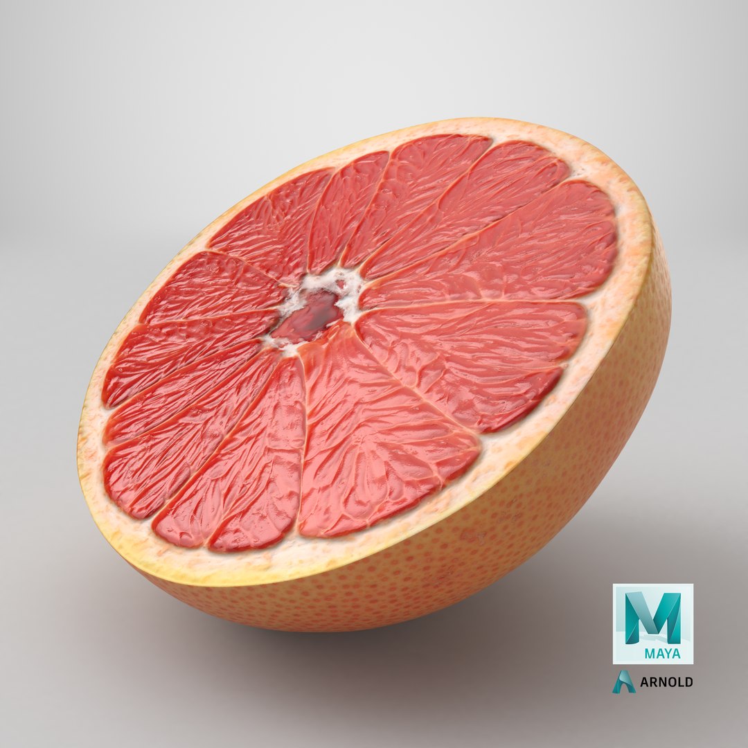Half Grapefruit 3D https://p.turbosquid.com/ts-thumb/wa/KSgjWA/HY/stemcell_maya_arnold_render/png/1713205766/1920x1080/fit_q87/576a086f43a91f9d9cc85d5e3f9724cc386b9b92/stemcell_maya_arnold_render.jpg