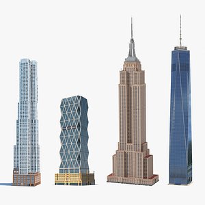 3D New York Skyscrapers Collection 2 model