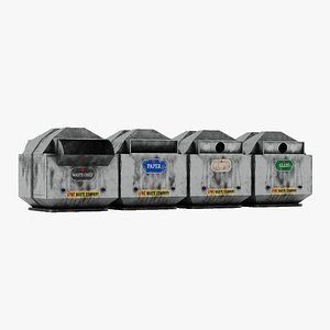 3D Trash garbage container model