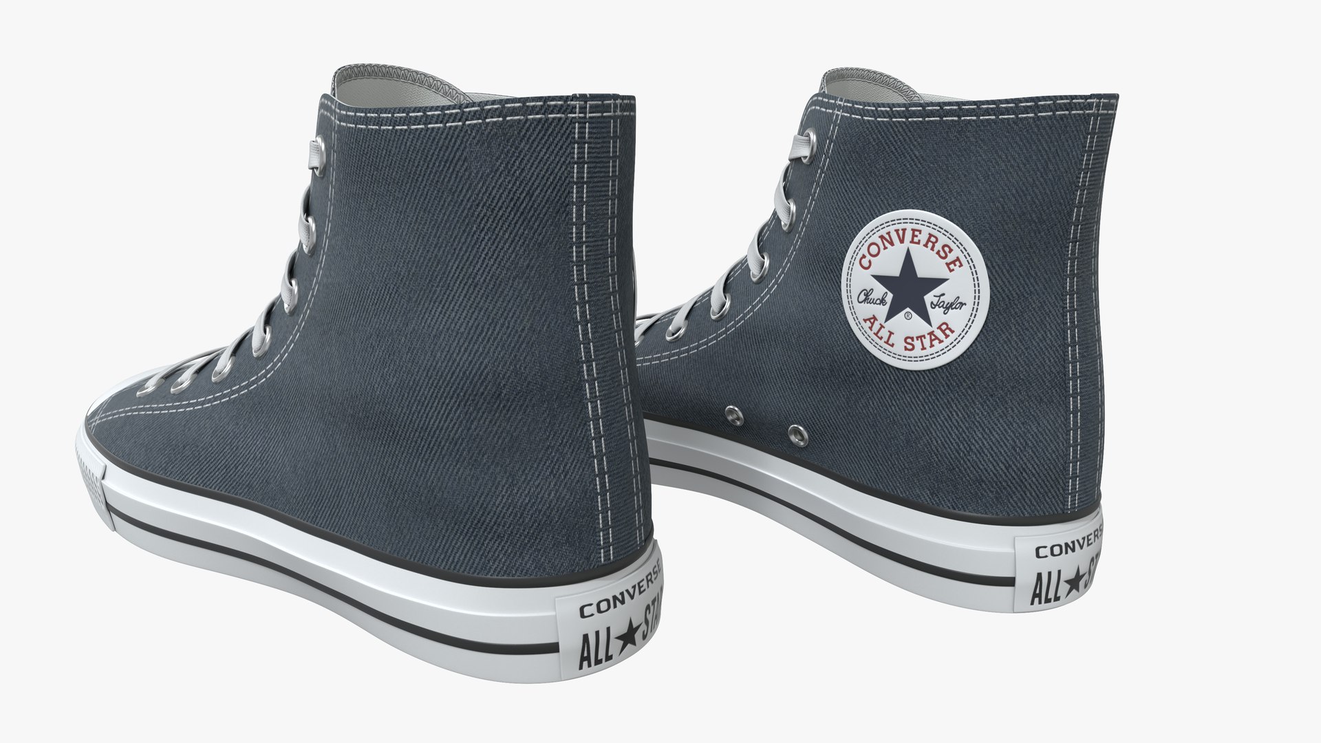 3D Model Converse Shoe Jeans - TurboSquid 2240929