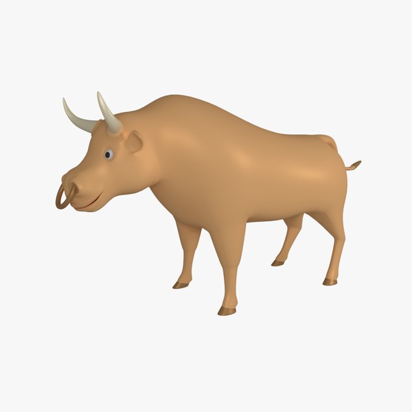 3d model bull cartoon